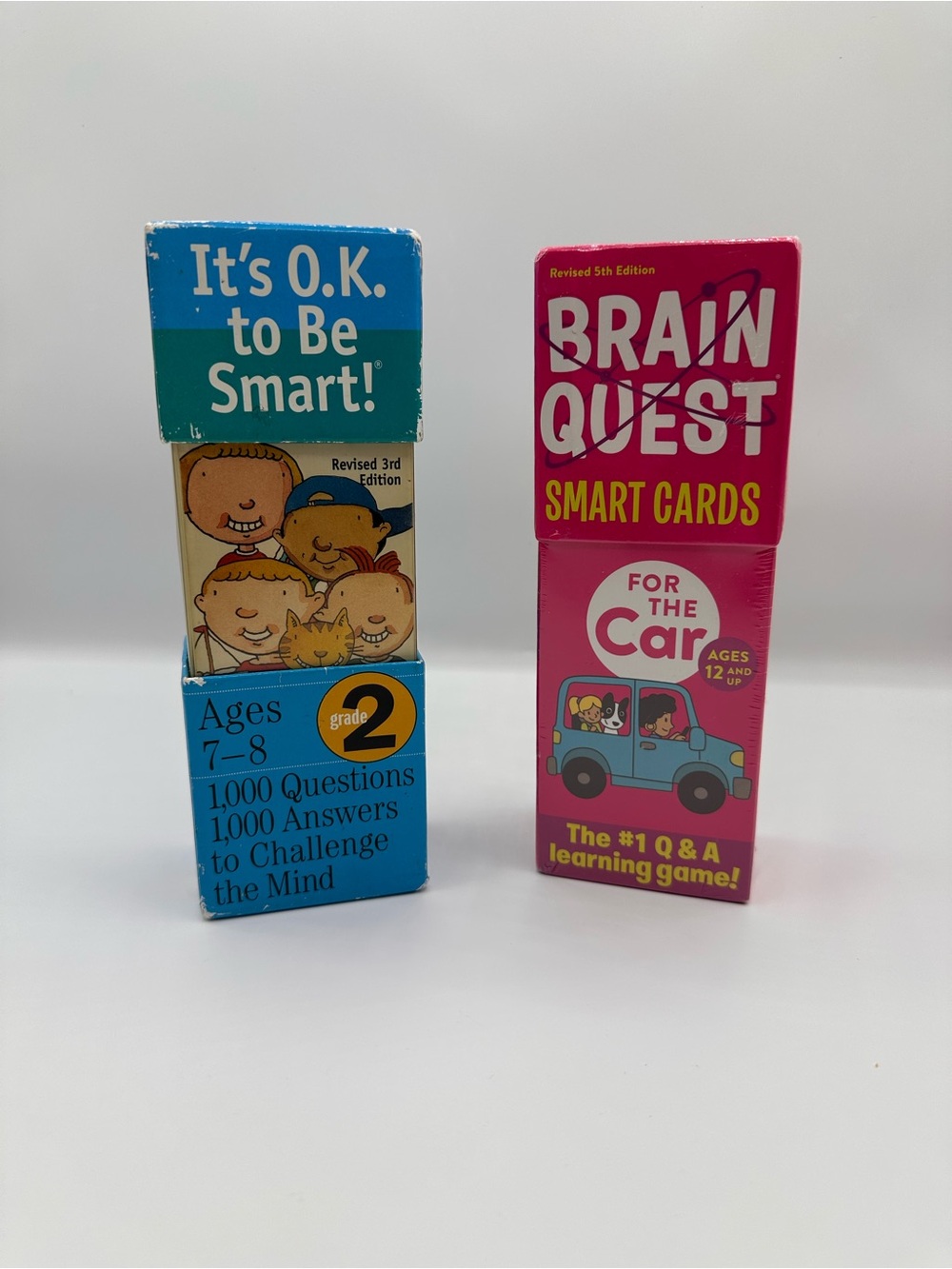 Brain Quest Game Grade 2 set of 2 decks and Brain Quest in the car set